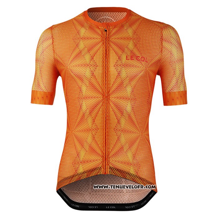 2020 Maillot Ciclismo Le Col Orange Manches Courtes et Cuissard